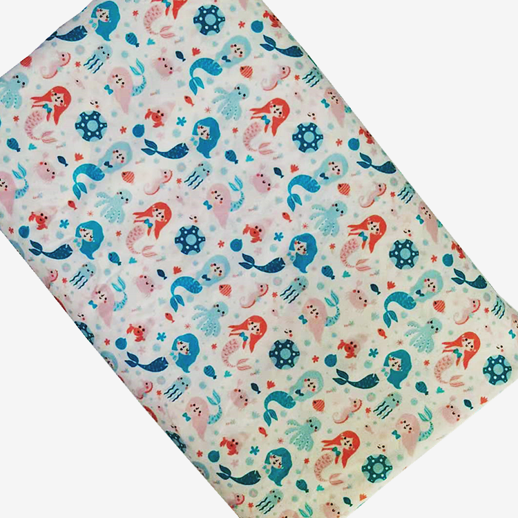 wholesale Digital Printed Fabric 100% Cotton fabric online plain woven Poplin Custom printed cotton for baby clothing