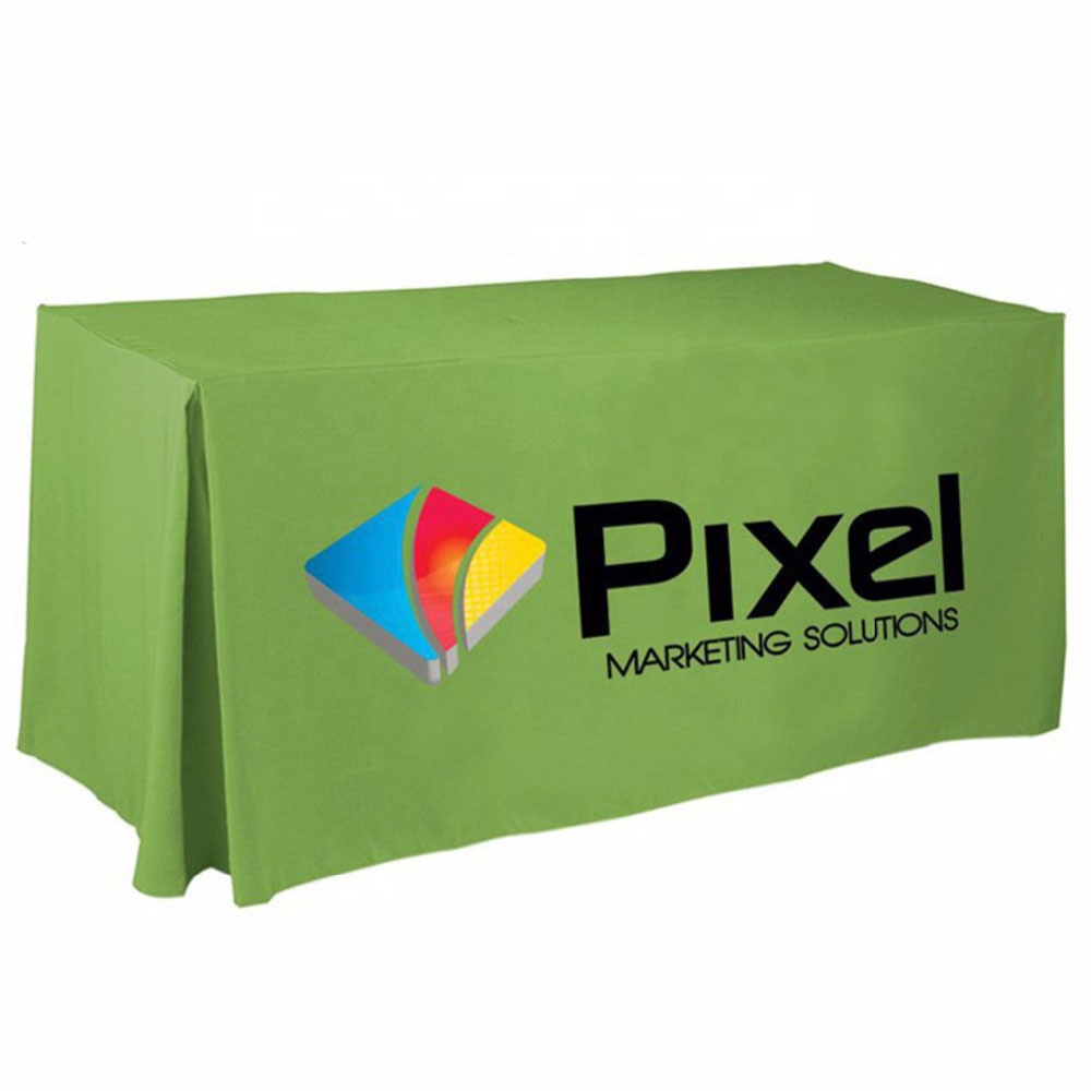 Trade show any custom logo table cover advertising rectangular table cloth