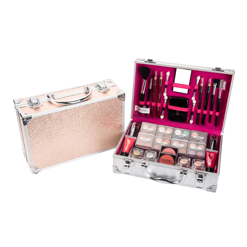 High Quality All in One Case Full Set Professional Makeup Kit Aluminium Case Make Up Kits