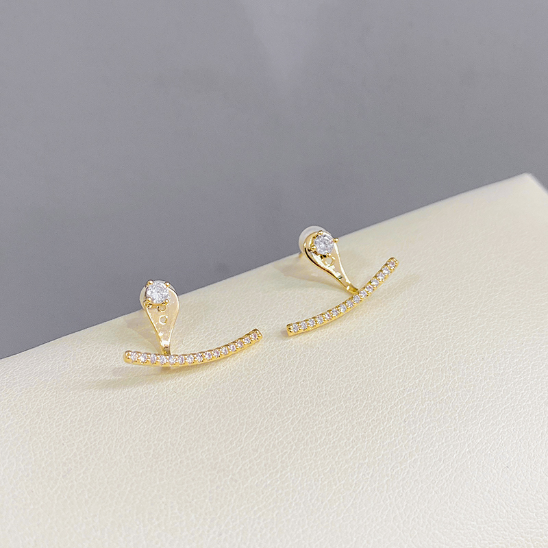 ED64350 Korean fashion gold plated women jewelry smile stud earring