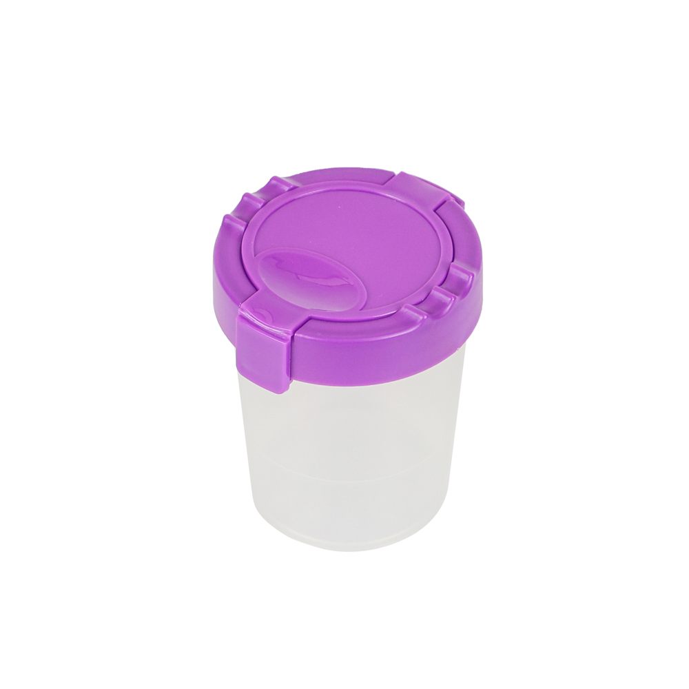 Hot Sale Kids Paint Brush Wash Pot Non-Spill Paint Cups with Colored Lids