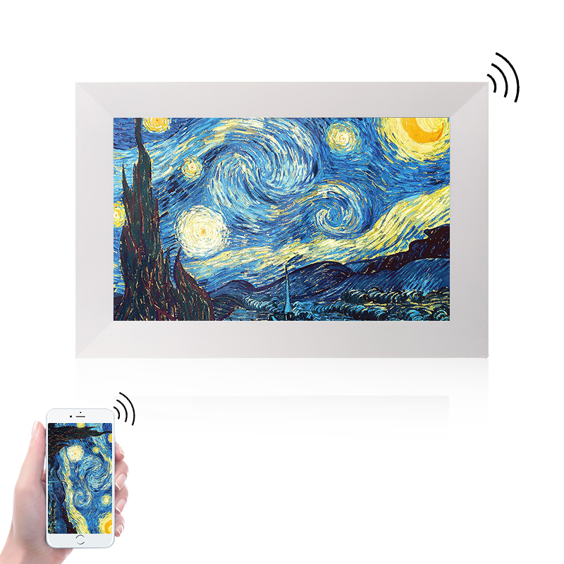 Сетевая цифровая фоторамка 10,1 дюйма wifi Android MP4 видео дисплей