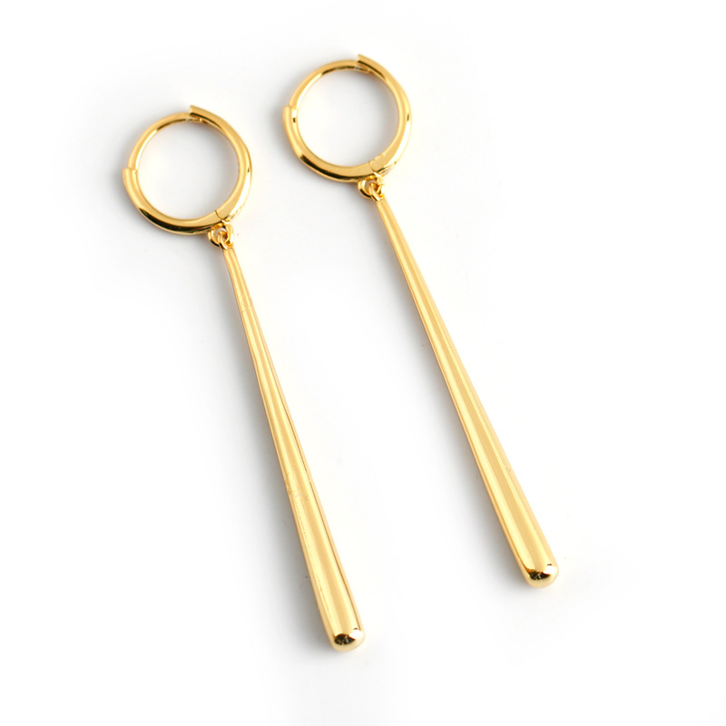 S925 Sterling Silver Light Luxury Earrings 7BEADS Exaggerated Gold Silver Round Geometric Drop Earring Jewelry for Women