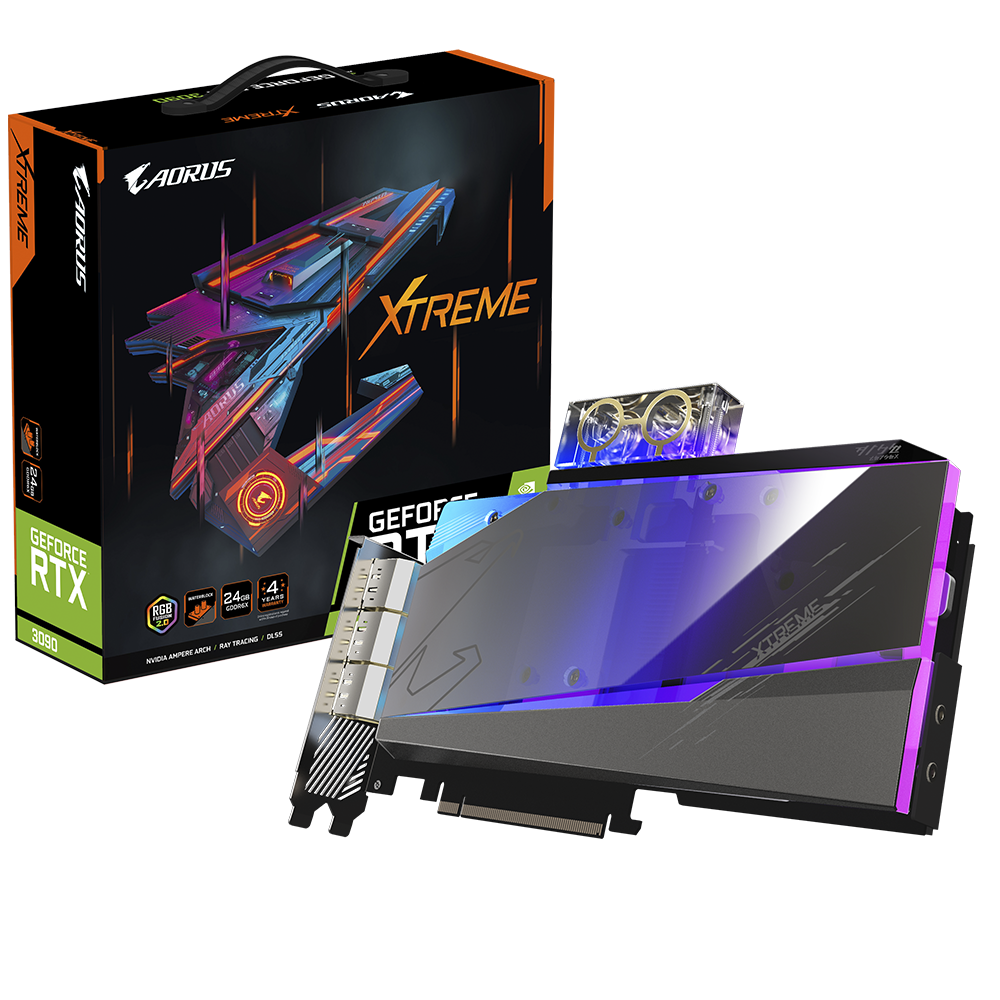 brand new GIGABYTE NVIDIA GeForce RTX 3090 XTREME WATERFORCE WB 24G Geforce Graphics Card for GIGYBATE GPU card