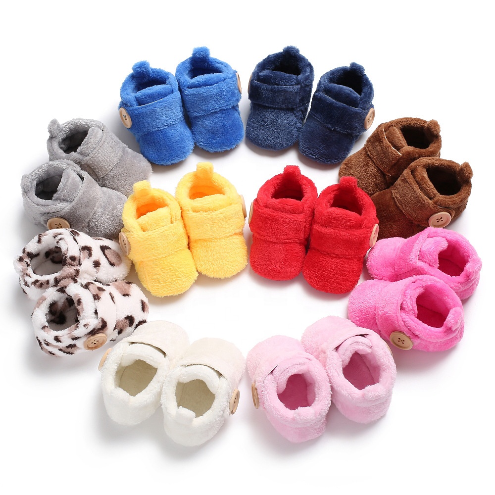Brand New Infant Baby Girl Boy Anti-slip Socks Cartoon Newborn Slipper Shoes Boots Furry Warm First Walkers 0-18 Months