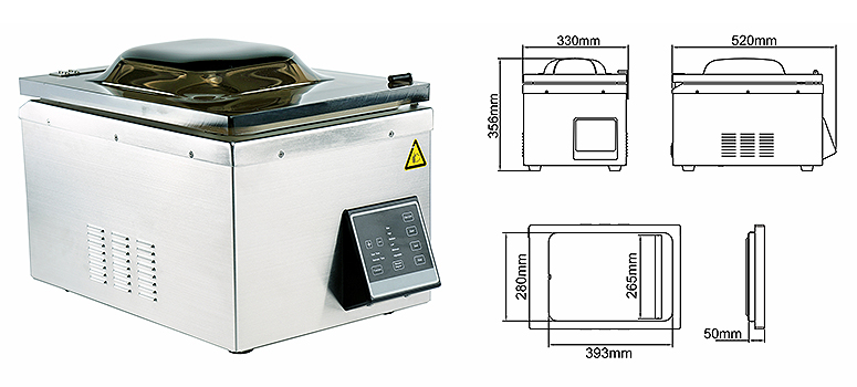 DZ 260 Desktop Vacuum Sealer Packing Machine For Food
