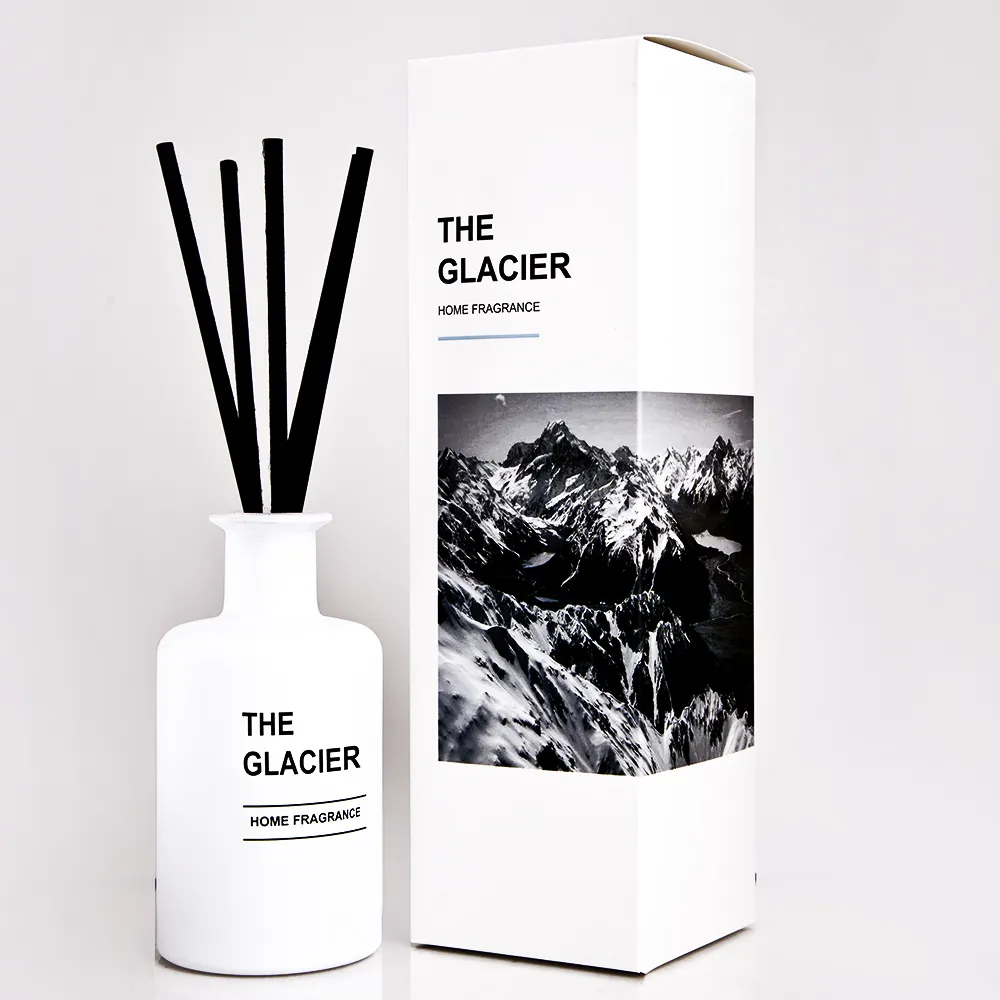 Newest White Glass Bottle Design Fine Fragrance Reed Diffuser Set 100ml