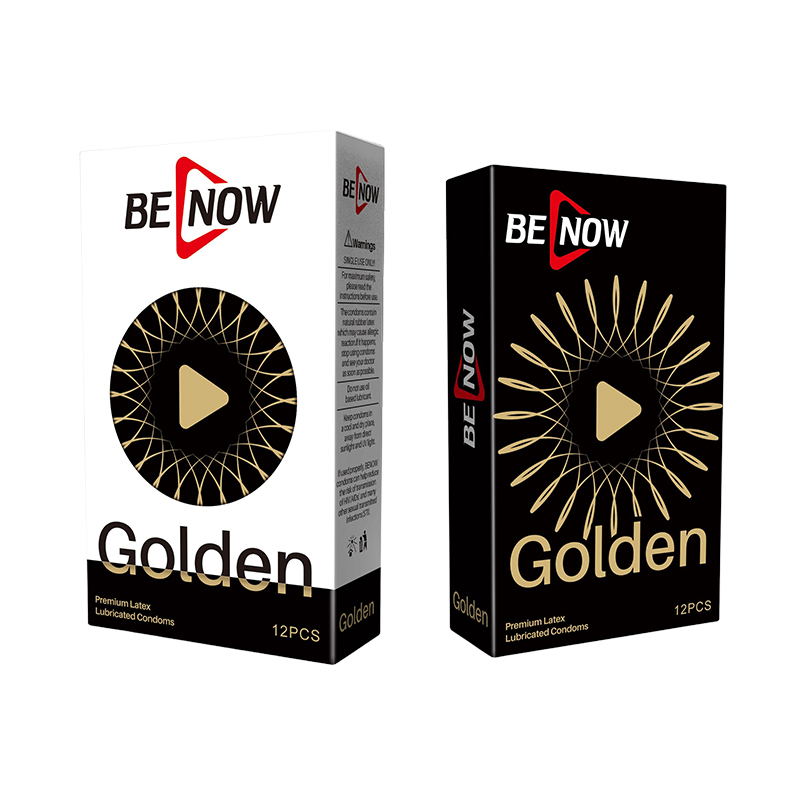 Factory Direct Supply Custom Logo Smooth Surface Golden Condoms and Lubricants