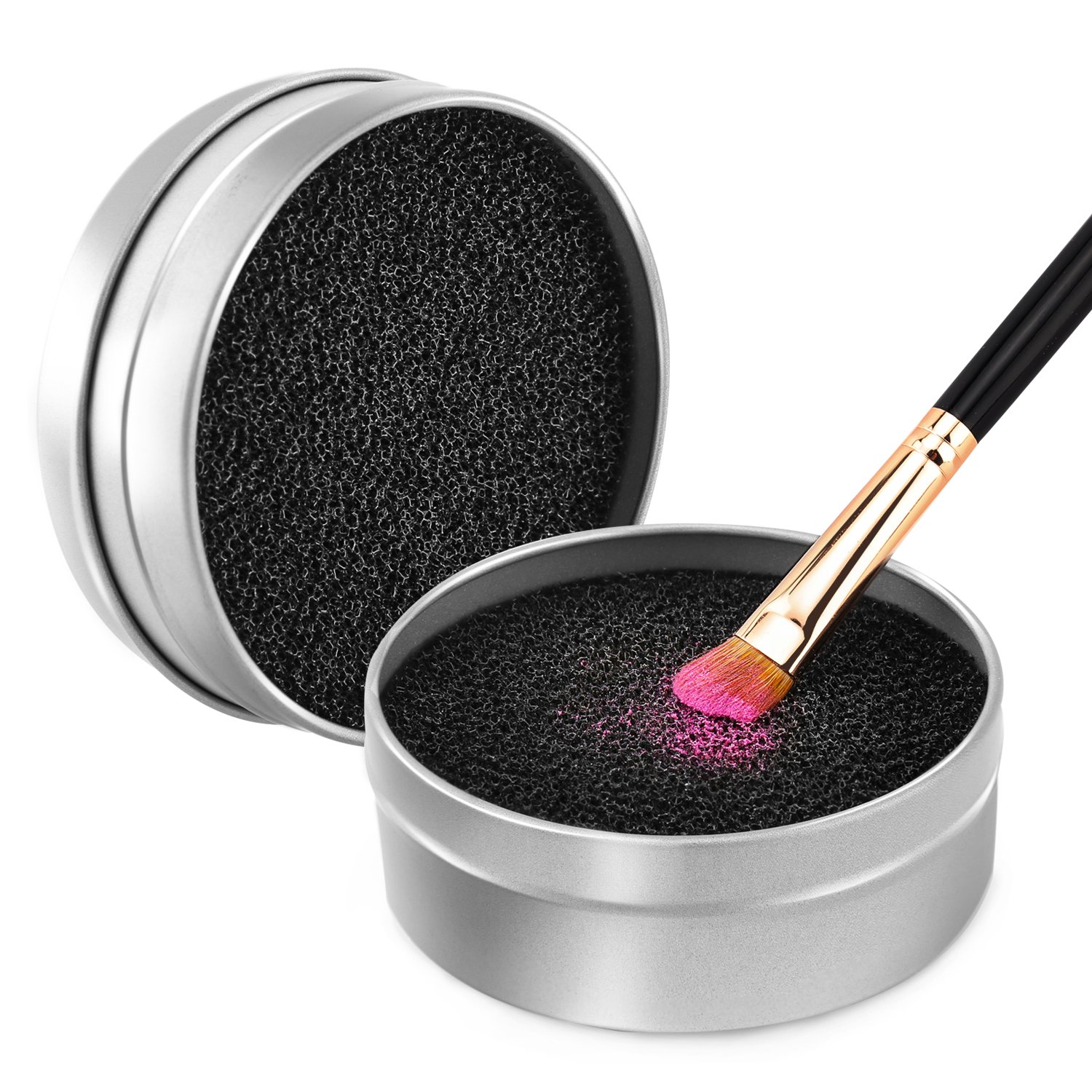 Professional Makeup Brush Cleaner Sponge Kit, Dry Clean Box for Rapid Cleaning Eye Shadow Color