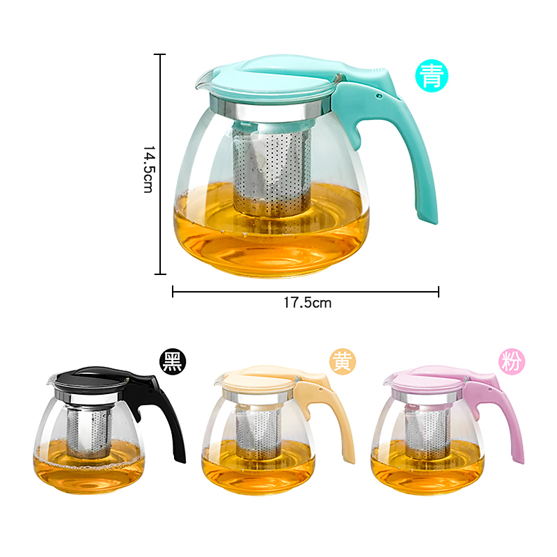 Factory Supply Home Basic Use Large Plastic Handle Hot Cold Water Kettle Tea Coffee Glass Kettle Pot