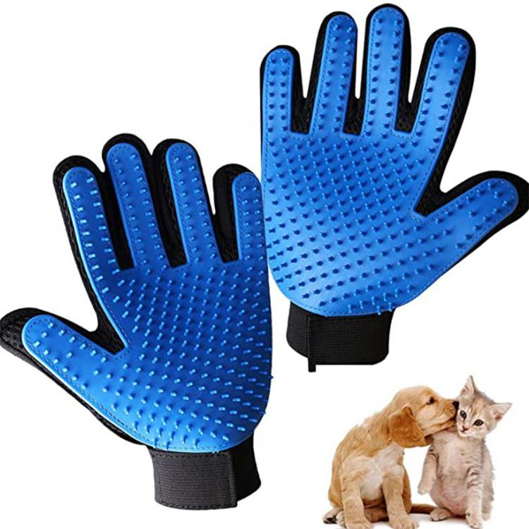 Wholesale Custom Massage Groom Cat Dog Bath Massage Gloves Hair Remover Pet Grooming Glove Brush