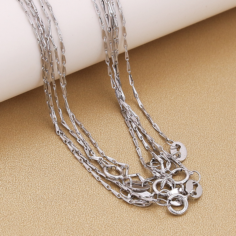Wholesale 925 sterling silver accessory melon seed necklace in shoe-shaped gold ingot shape for jewelry making