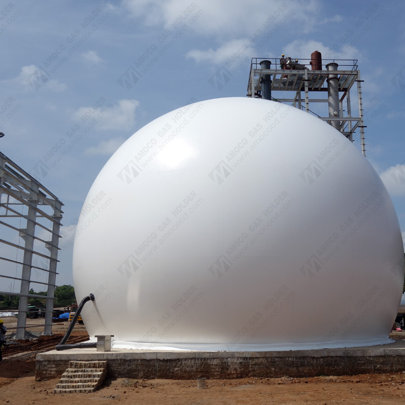 Большой биогазовый баллон с двойной мембраной для удаления сточных вод