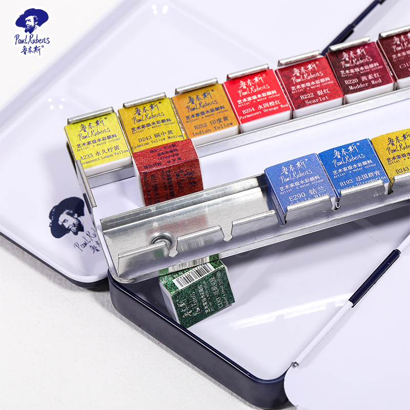 Paul Rubens-Professional Watercolor Paint Set, Masters Grade, Solid Pigment для Drawing, Art Supplies, gift Box, Upgraded 24 Colors
