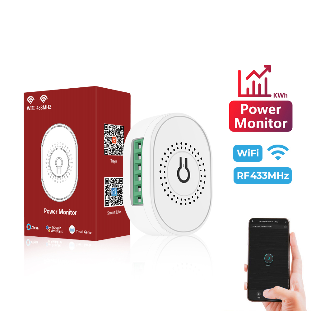 Монитор контроля потребляемой мощности 16A Tuya Wi-Fi RF433 умный беспроводной переключатель света мини 2 Way модуль вкл/выкл таймер Выключатель Для Google Home Alexa