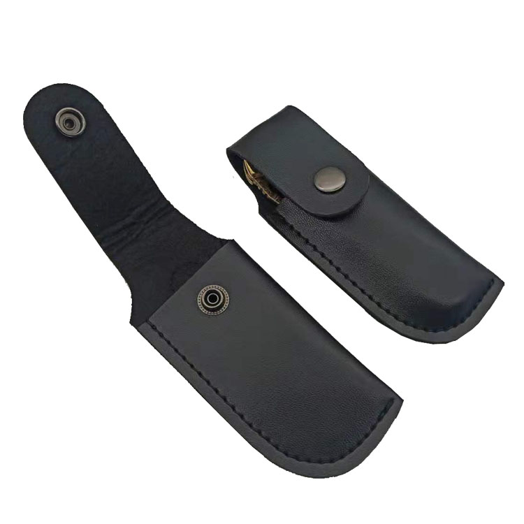 14 cm folding knife leather sheath for belt, 5.5 inch pocket knife sheath EDC pouch knife protector leather bag customs