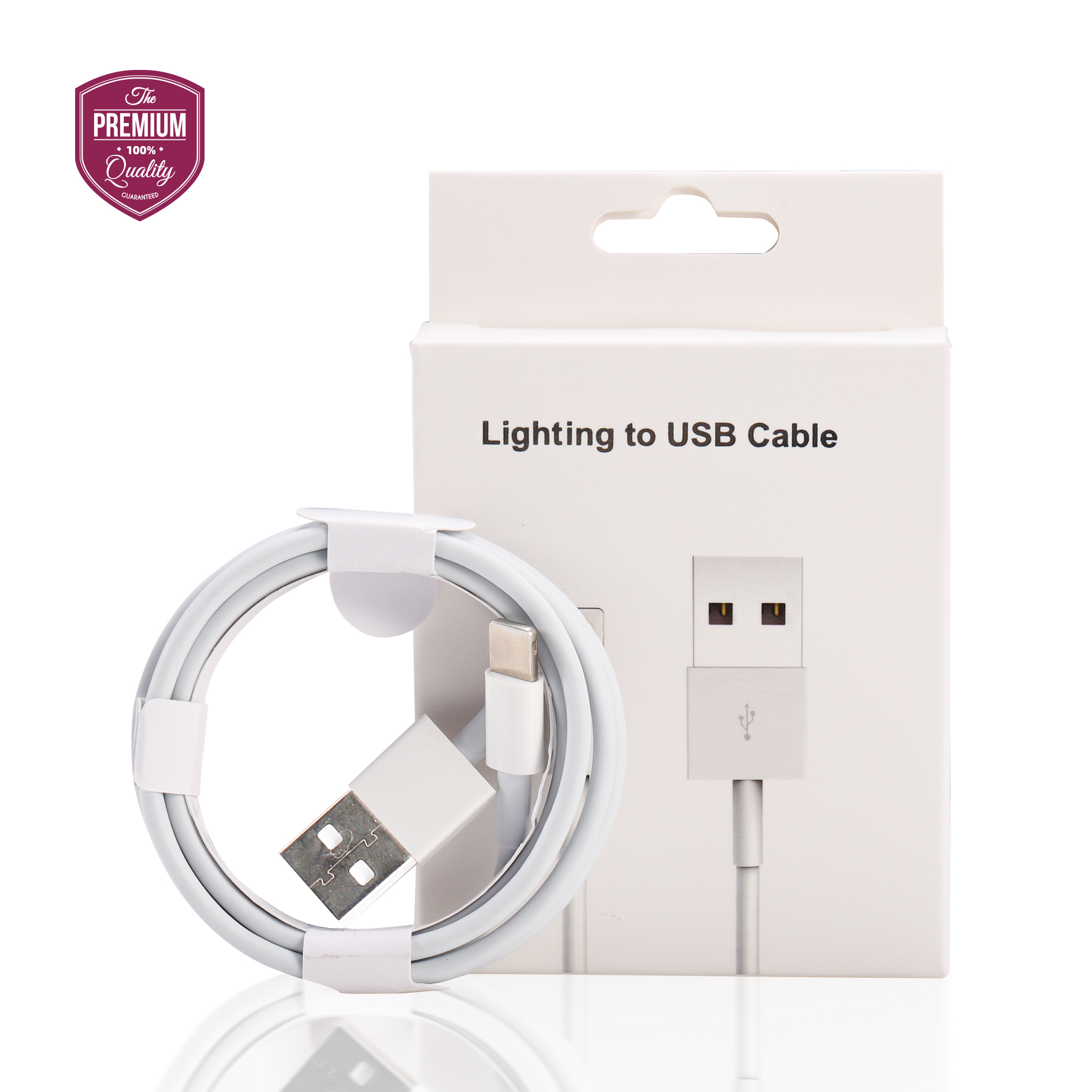 Горячая распродажа! tideseer белый 1 м Od 3,0 мм Usb зарядными кабелями полный 5w 5v 1a ТПЭ 8-контактный освещения Usb кабель для Iphone