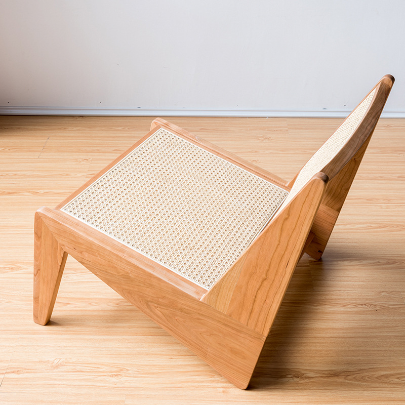 Мебель для отеля, производство фабрики Фошань, современный стул Corbusier из ротанга для гостиной, кресло-кенгуру из цельной древесины, кресло для отдыха и отдыха C