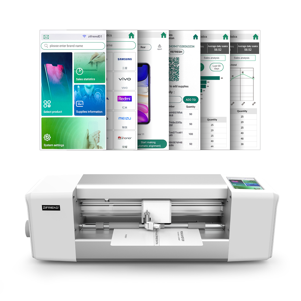 2021 New Intelligent Cutting Machine Tpu Hydrogel Protective Film Screen Protector Film Cutter Mobile Phone Film Cutting Machine