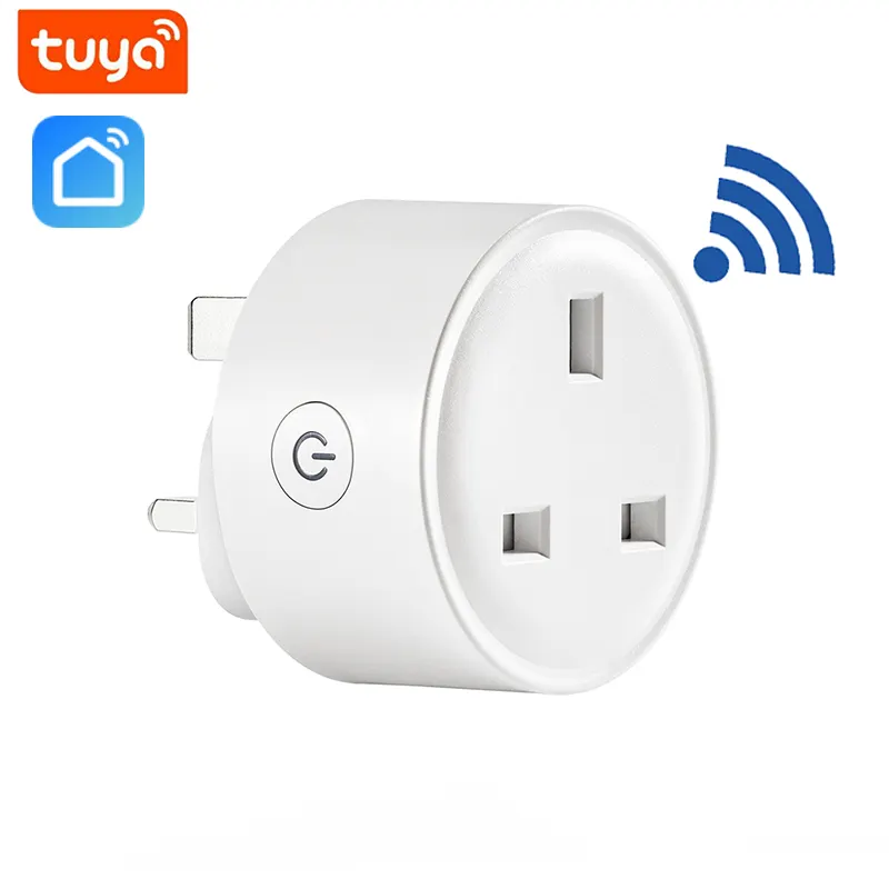 Wholesale CE approval 10A/16A UK Wifi Smart Power Socket Plug with Timer Alexa Google home APP