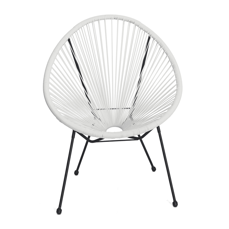 Outing mate China Supplier white WOVEN ROPE rattan chair for sale