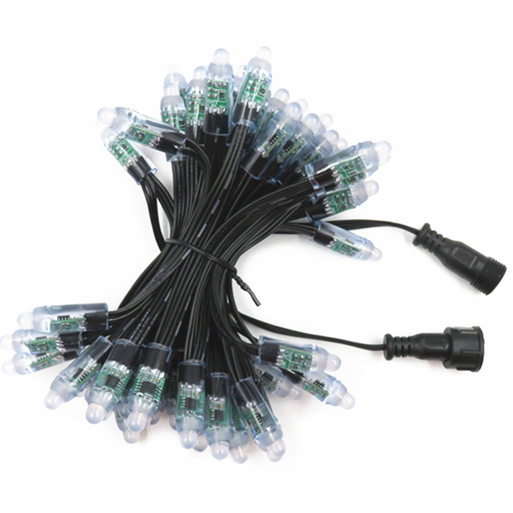 От двери до двери! Нет таррифа! RGB Полноцветный; 18AWG провод, IP68,Smart 12v 100 ct Bullet Knot с разъемом