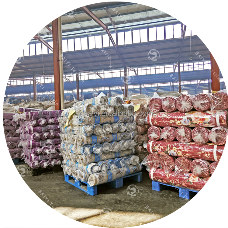 China supplier factory designers home textile raw material curtain polyester printed fabric for bed sheet in roll made in China