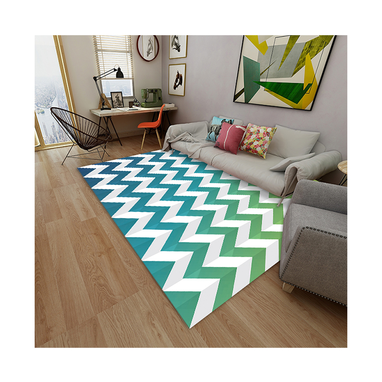 Rave Reviews Fashion Customize Pattern Geometric Printed Carpet With Non-woven Technology