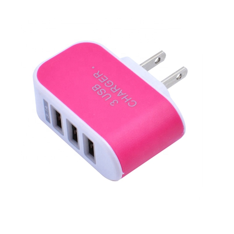 Универсальное зарядное устройство с вилкой для ЕС и США, 5 В, а, 3 USB-порта, настольное зарядное устройство для мобильного телефона, настенное зарядное устройство, держатель для iphone 6, 8 plus