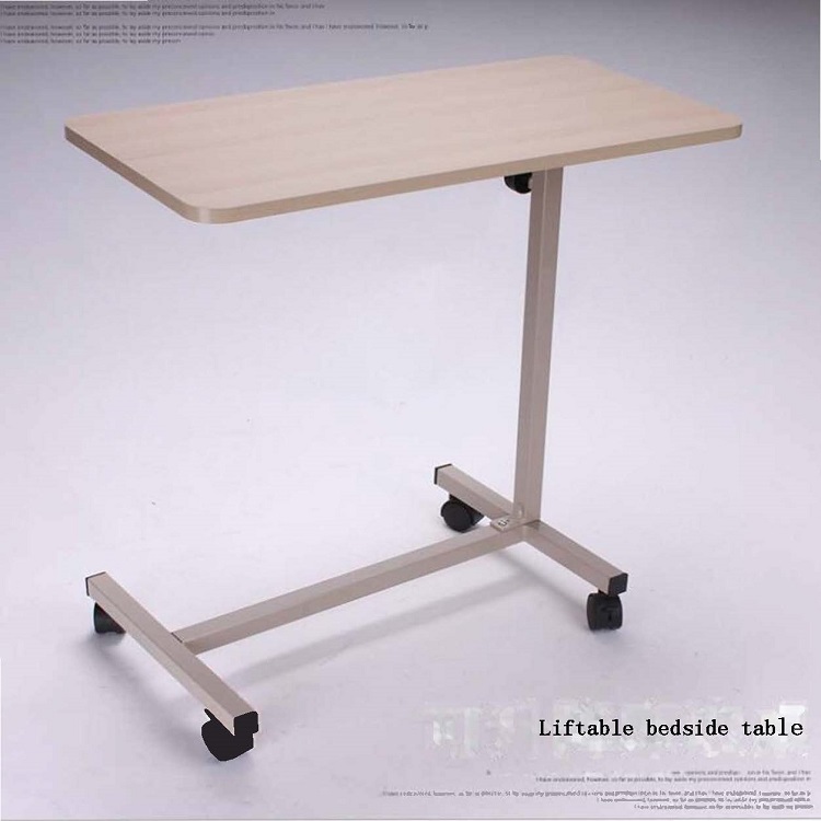 Hospital Furniture Mobile Metal Material Overbed Hospital Patient Dinning Bed Food Table