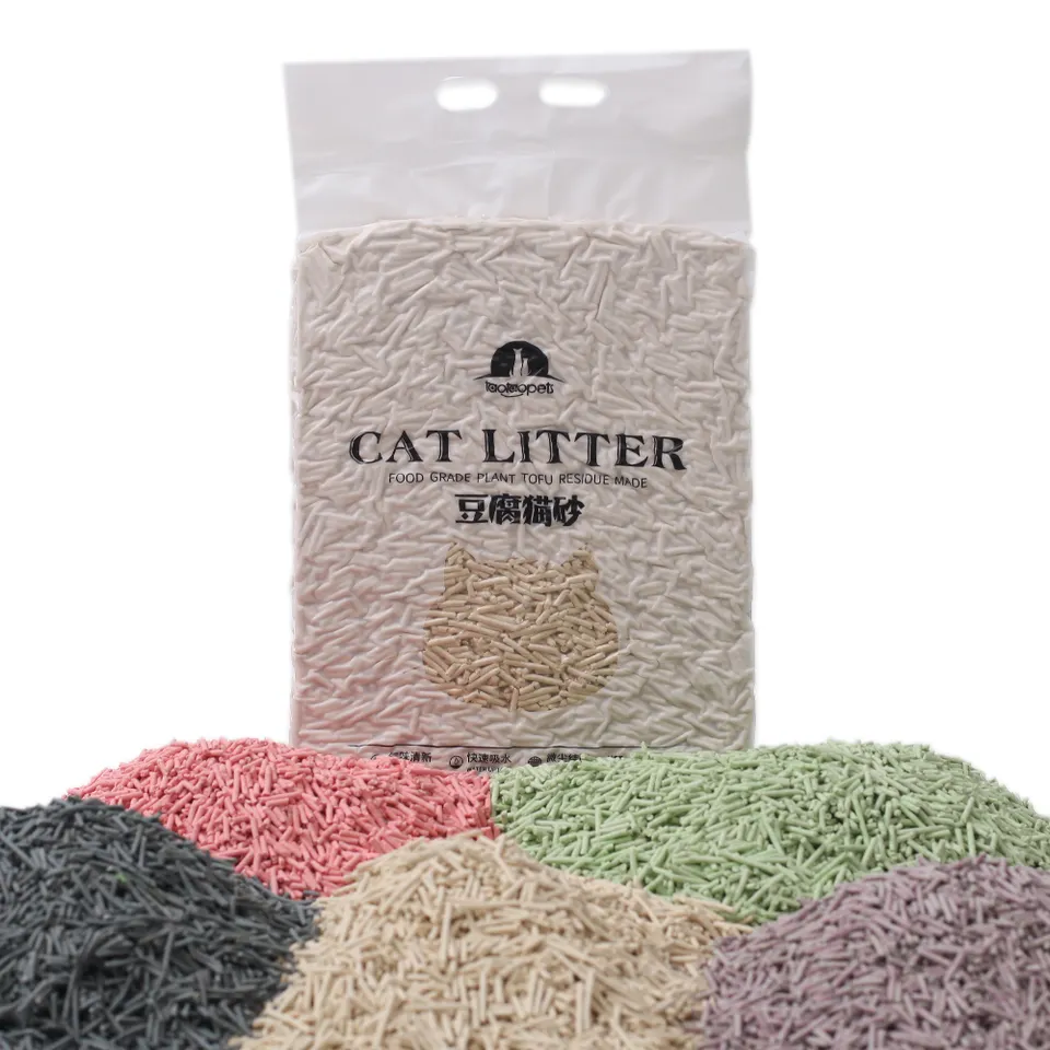 Factory Eco-friendly Natural Dust Free organic cat sand Premium Quick Clumping tofu cat litter