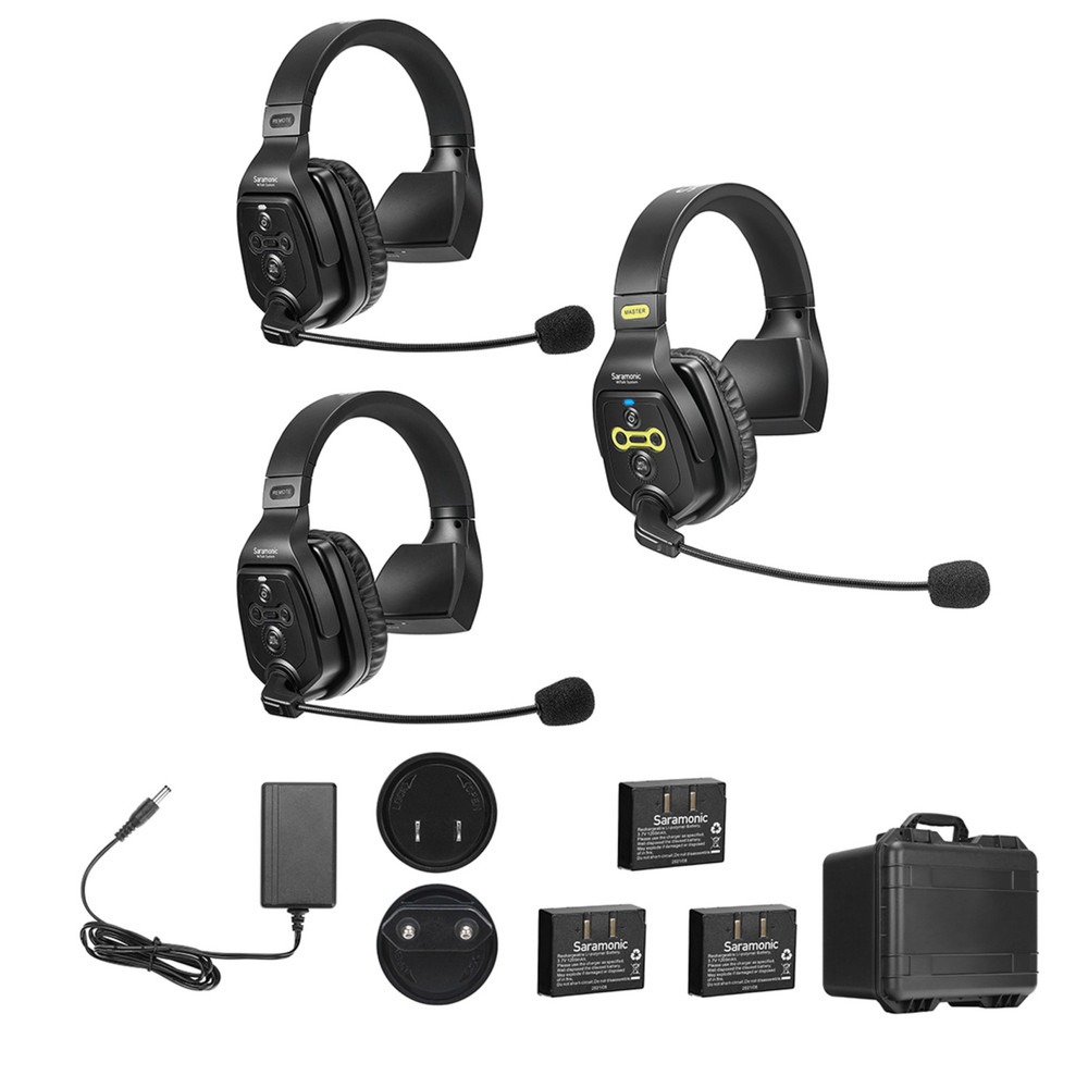 Saramonic WiTalk WT3S 3-х человек полный дуплекс 1,9 ГГц Беспроводная однонаушная гарнитура домофон с жестким чехлом