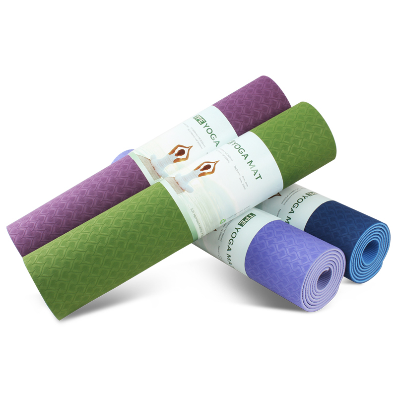 Multicolor good quality yoga mate 6mm thickness 183cm length 61cm width