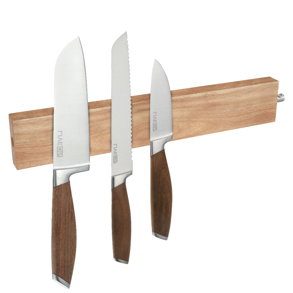 Powerful Collective Knife Magnetic Knife Holder Wood Strip Block