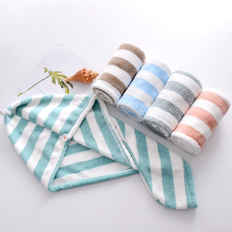 Promotional super absorbent microfiber hair towels bath turban wrap