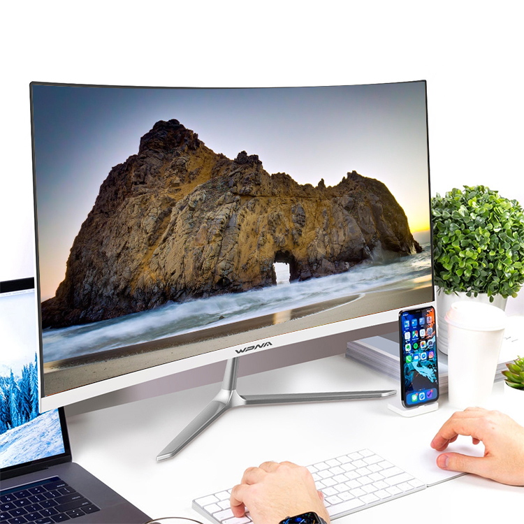 Моноблок Настольный diy компьютер i3 i5 i7 все в одном ПК 23,8 дюйма изогнутый с wifi для офиса