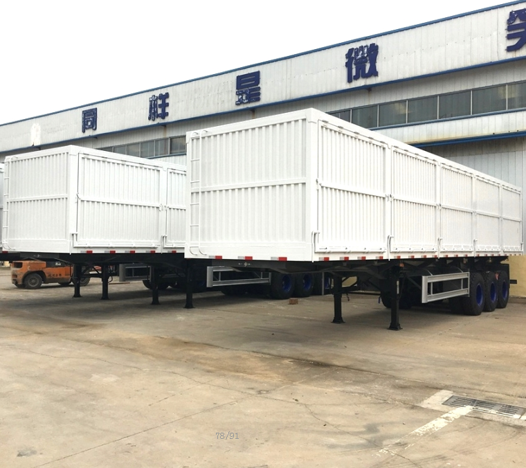 China Heavy Duty 3 Axle 50 Ton Side Rear Dump Hydraulic Tipper Semi Trailer dump trailer