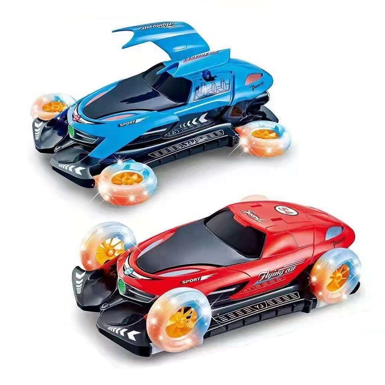Игрушки 2021 новый продукт вращающийся четырехколесный летающий автомобиль мигающий Электрический универсальный трансформирующий автомобиль игрушка с музыкой Juguetes