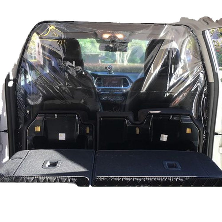 Taxi Back Seat Cover Car Isolation Film With Zipper