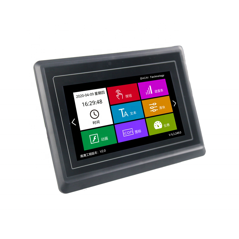 DACAI 7 "7 дюймов hmi Емкостное касание hmi uart с оболочкой поддержка пользовательских 16 битный цвет для Автомобильная зарядная станция