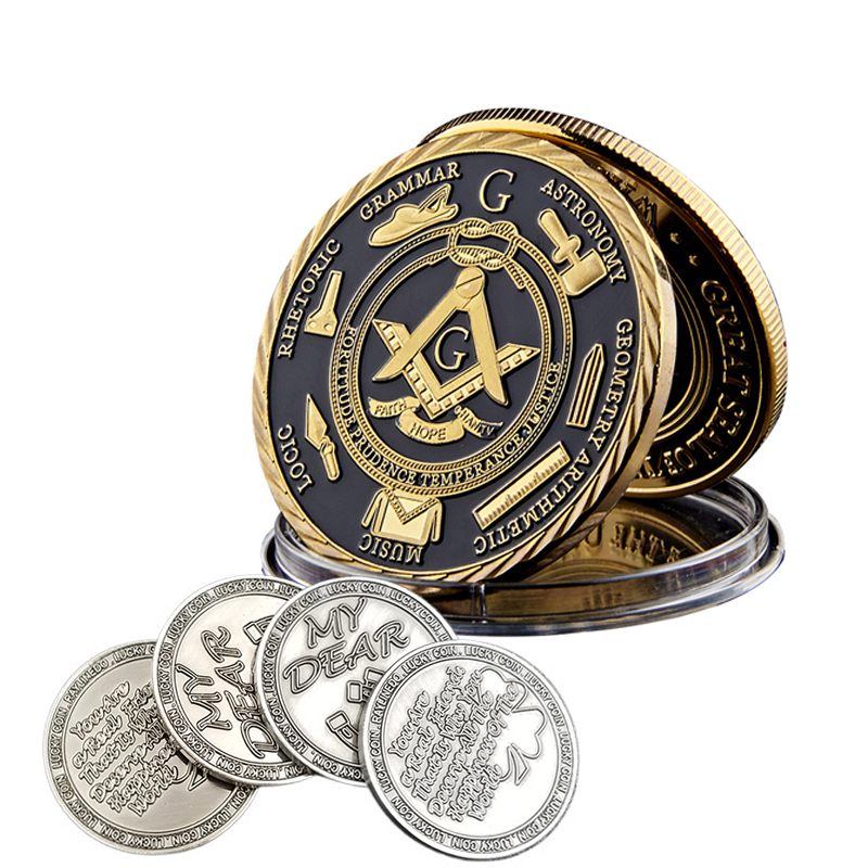 Low Moq Father's Day Cambodia Doge Stickers Old Pirate Double Head Coin