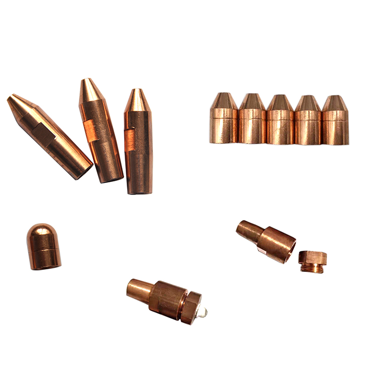 Customized welding electrode caps and tips for spot welding machine