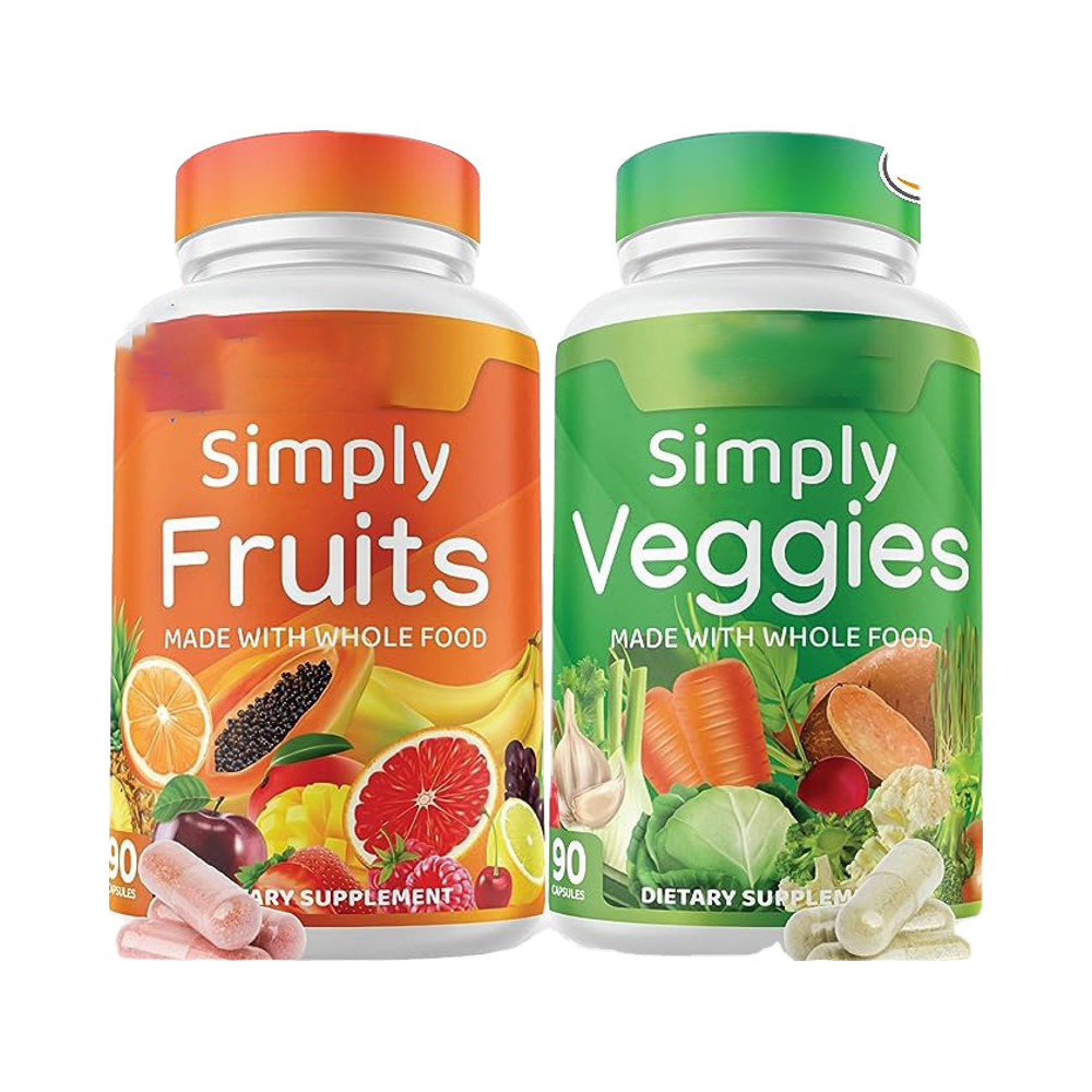 Julyherb OEM Food Grade Fruit and Vegetable Capsules 180 Caps per Group Dietary Fiber Supplement