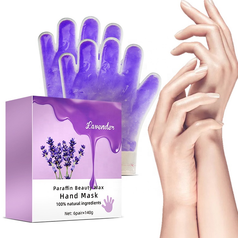 Hand mask with Natural Lavender paraffin wax moisturizing essence Quick peeling and brightening skin tone