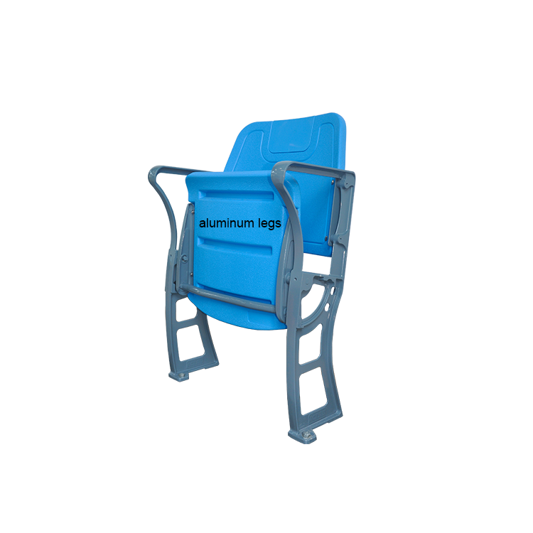 Popular aluminum legs stadium seats folded plastic chairs