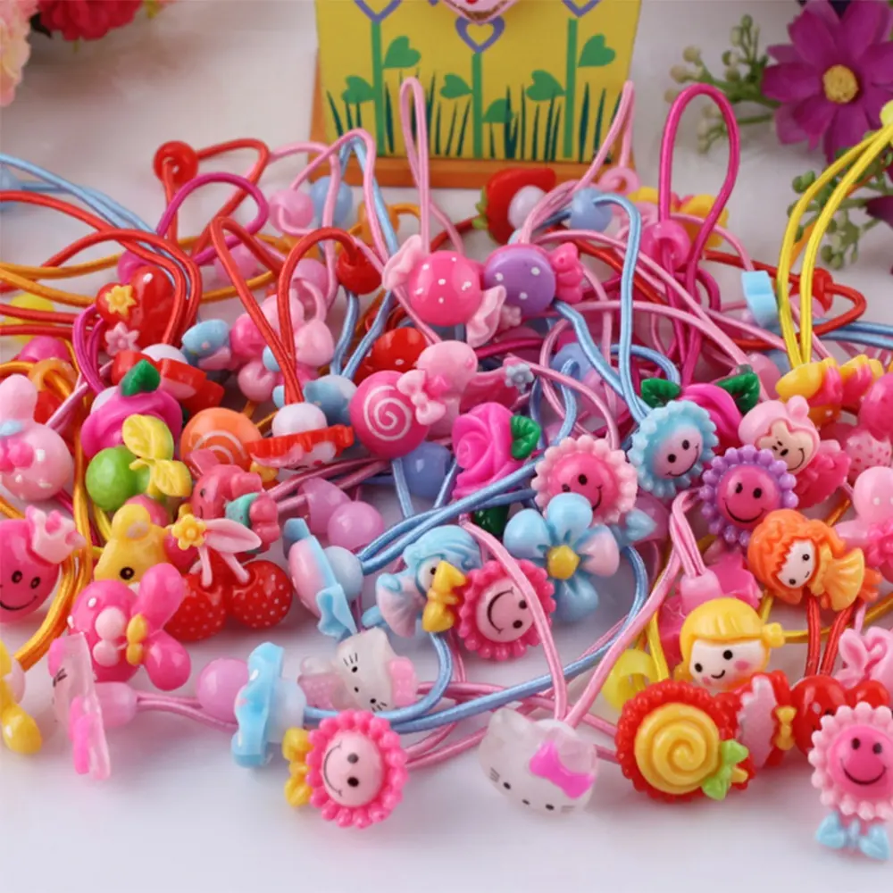 Fashional elastic baby hair band with ball and other cute charms for decoration