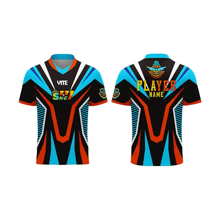 Top Quality Custom Own Design Gaming Jersey Fully Sublimated Blank Esports Shirts