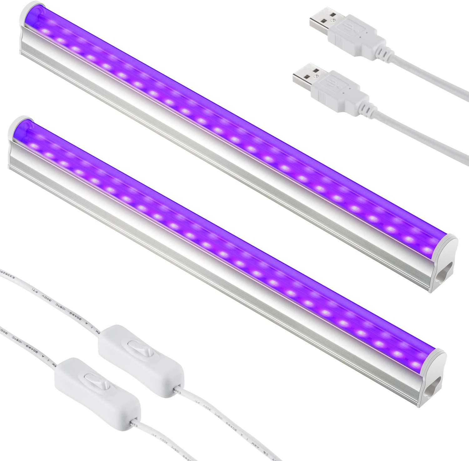 Светодиодная черная световая балка, 10 Вт, 32 см, USB, УФ-лампа, светящаяся в темноте, товары для вечеринки, украшения для Хэллоуина, комнатная краска для тела
