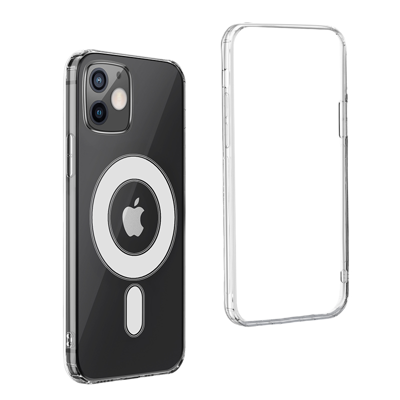 Новый чехол для iPhone 12 Pro Max, прозрачный Магнитный чехол для мобильного телефона