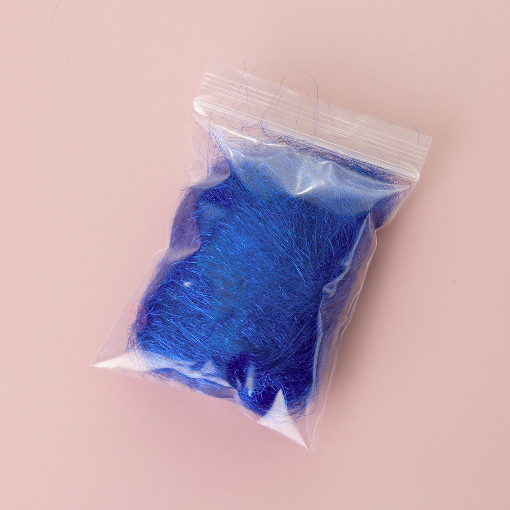 Factory Supply High Quality DIY Gift Packing Bule Metallic Yarn Fiber Super Soft Agelina Short Fiber